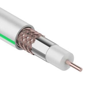Кабель SAT 703 B, Cu/Al/Cu, (75%), 75 Ом, белый, REXANT
